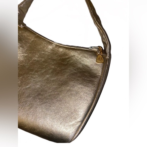 Beautiful Vintage Gold Tone morris moskowitz Tie Strap Purse Great Condition - Picture 4 of 7